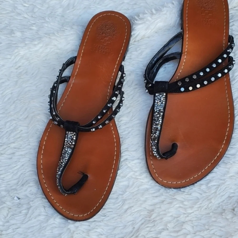 Vince Camuto Black Glitter Thong Punk sandals 7.5 - Picture 5 of 12